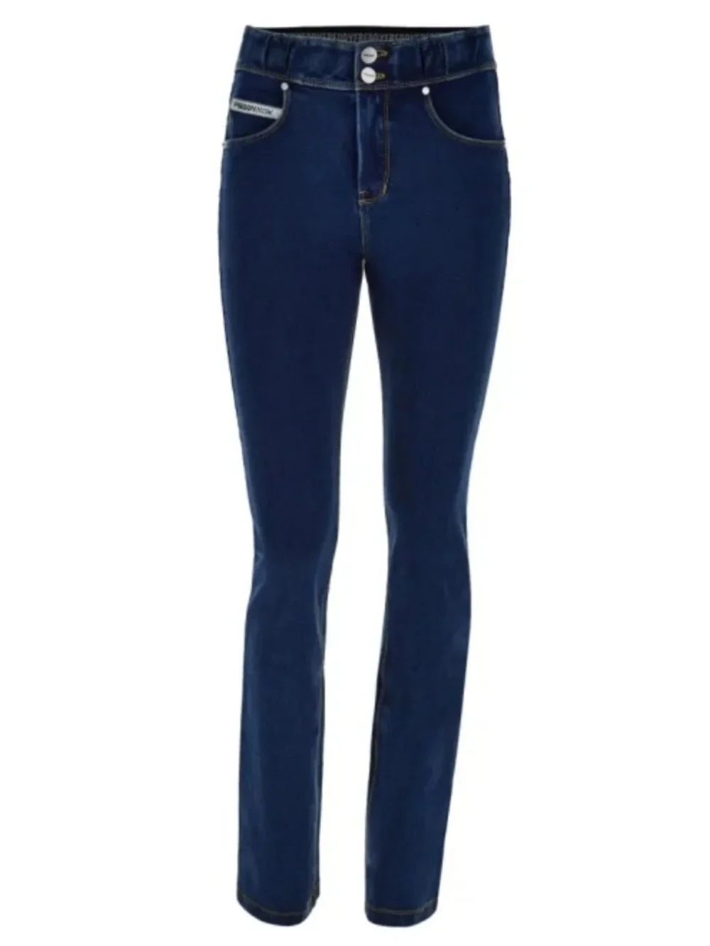 Freddy NOW High Rise Full Length Straight Leg Dark Rinse Hi-Waisted Stretchy S
